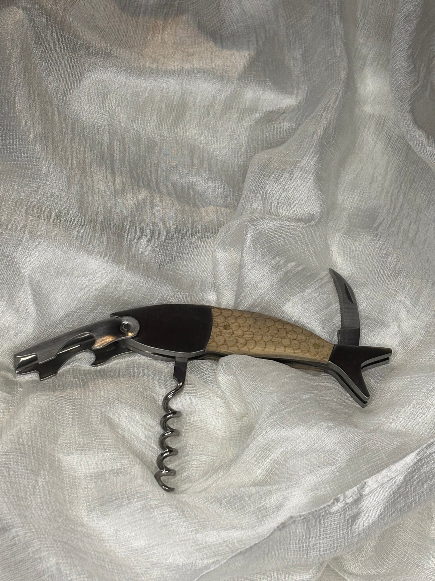 Visvormige kurkentrekker in blik - Spirit of Adventure