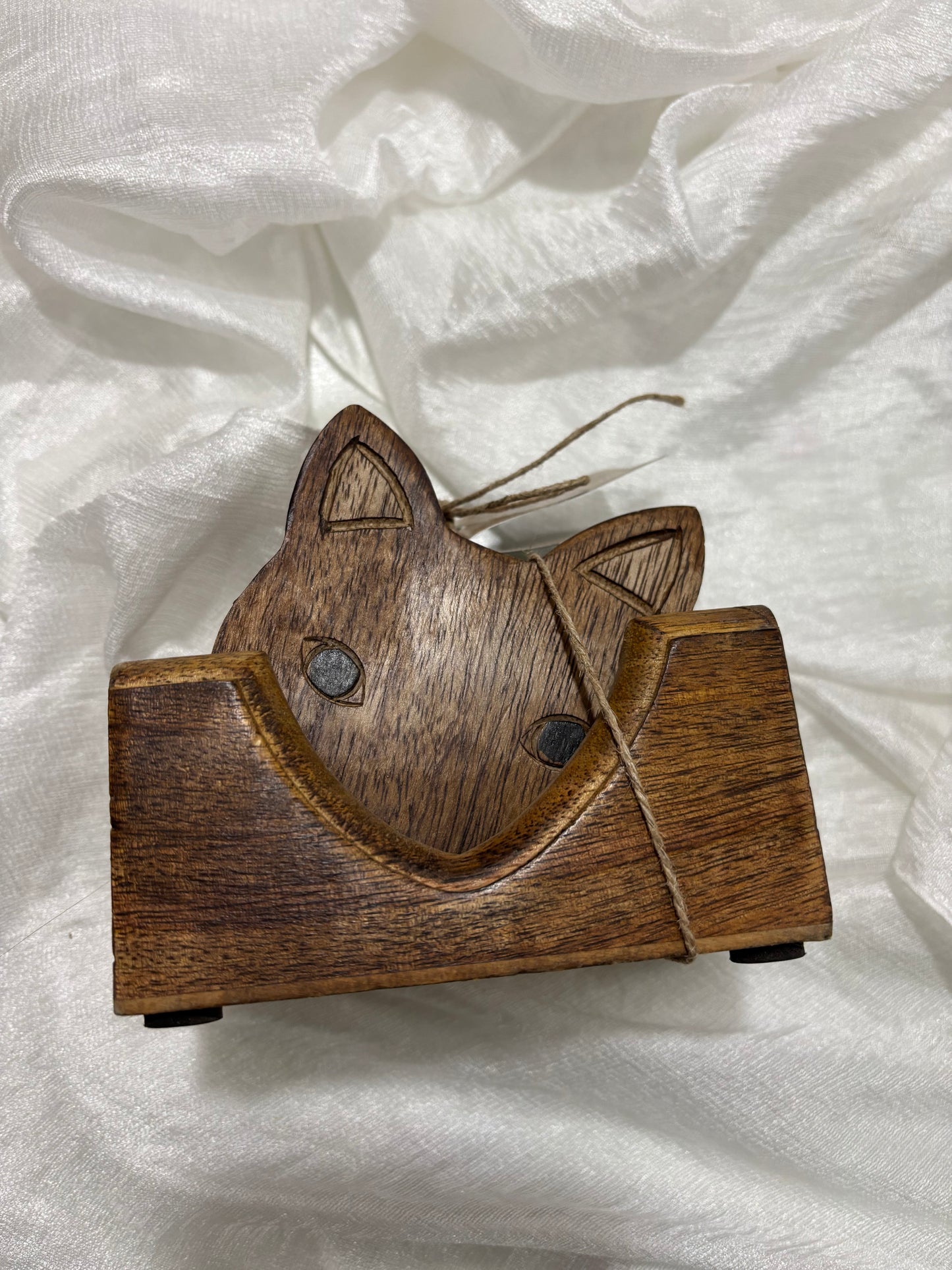 Houten onderzetters Fox - Set van 6