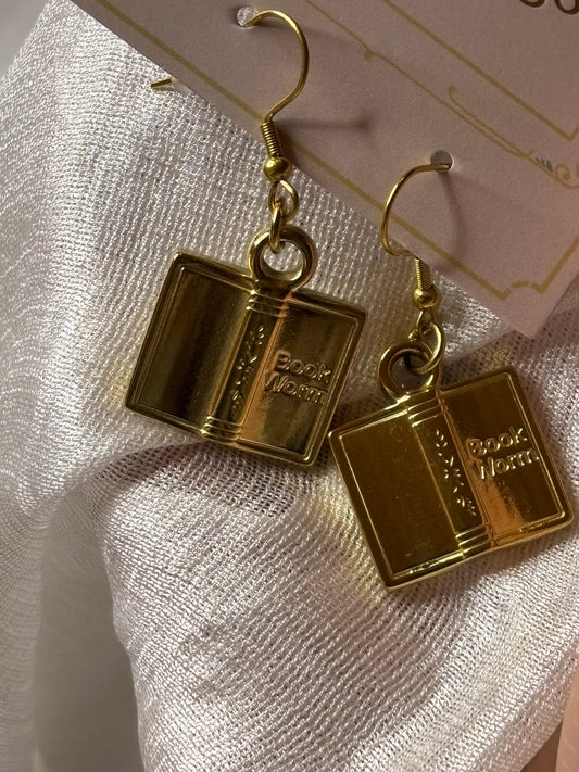 BOOK WORM EARRINGS