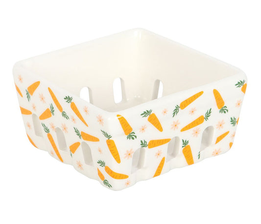 CARROT PATCH CERAMIC BERRY BASKET