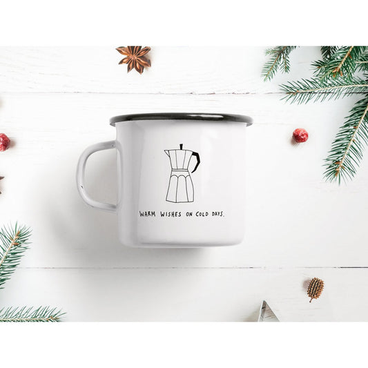 Emaille mok - Cold days