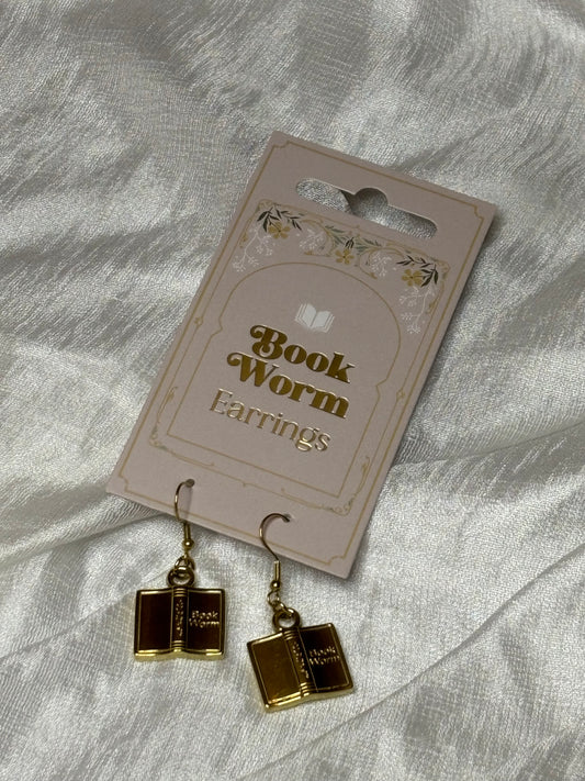 BOOK WORM EARRINGS