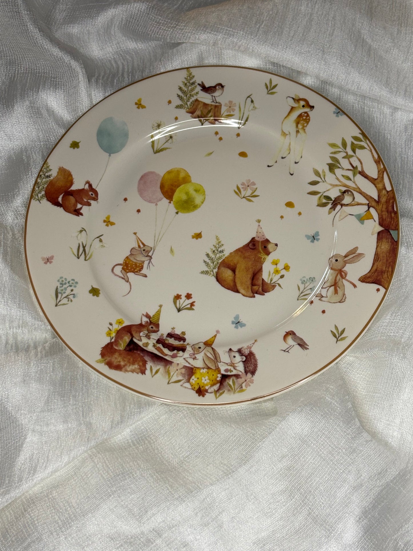 Porseleinen dessertbord Forest Party 19 cm Isabelle Rose