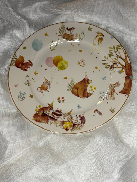 Porseleinen dessertbord Forest Party 19 cm Isabelle Rose