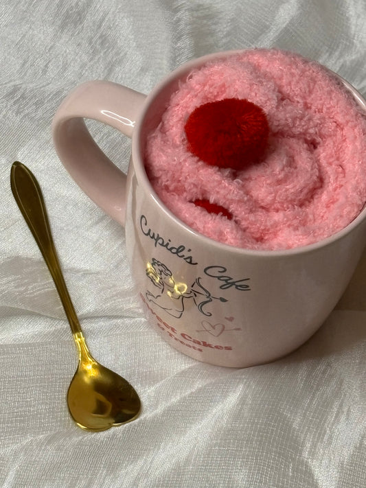 CUPID'S CAFE MUG, SPOON AND SOCKS SET