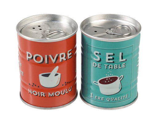 Tinnen zout- en peperstel - Sel and poivre