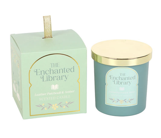 THE ENCHANTED LIBRARY LEATHER, PATCHOULI & AMBER CANDLE